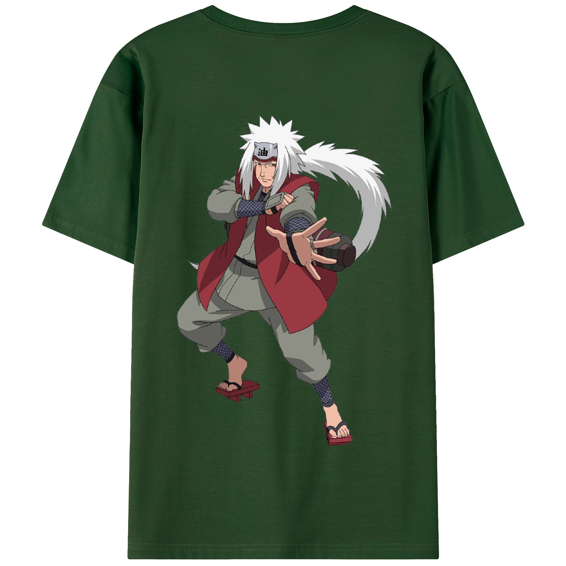 （画像用） NARUTO -ナルト- 自来也（じらいや） Jiraiya 綿100％半袖Tシャツ（背面プリント）